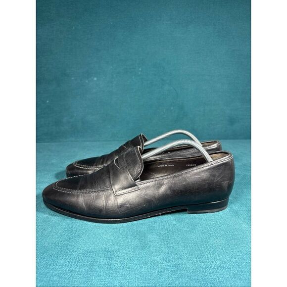 Mezlan Bradley Penny Loafers Black Leather Men’s Size 11 Made in Spain Italian S